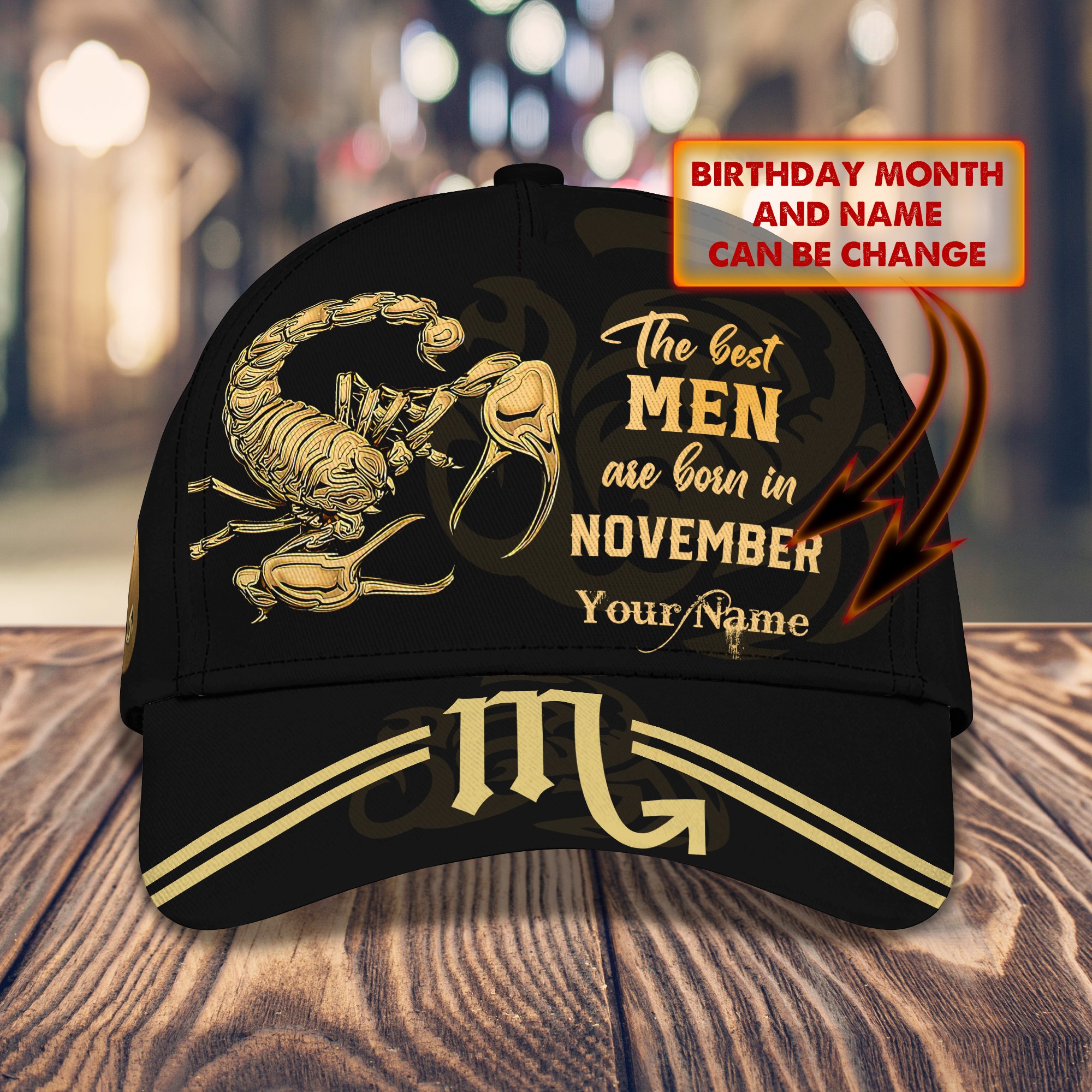 6 Scorpius The Best Men Are Born In November Personalized Name Cap 1