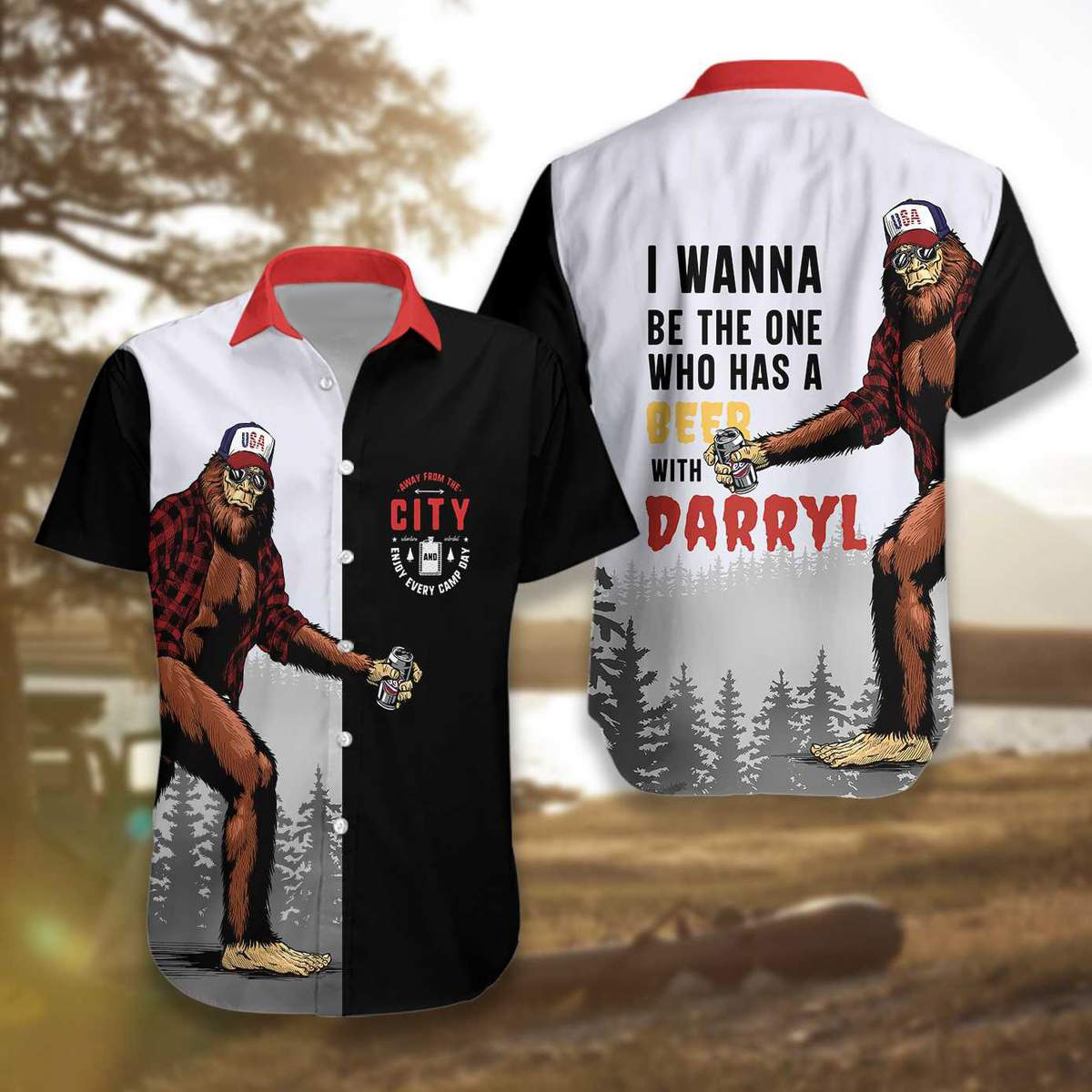 Bigfoot I Wanna Be The One Who Has A Beer With Darryl Hawaiian Shirt 5 Bigfoot I Wanna Be The One Who Has A Beer With Darryl Hawaiian Shirt3