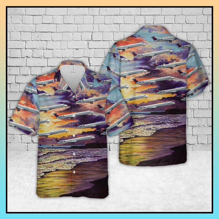Endeavor Air CRJ-900 Hawaiian Shirt - LIMITED EDITION 5 9 Endeavor Air CRJ 900 Hawaiian Shirt 3