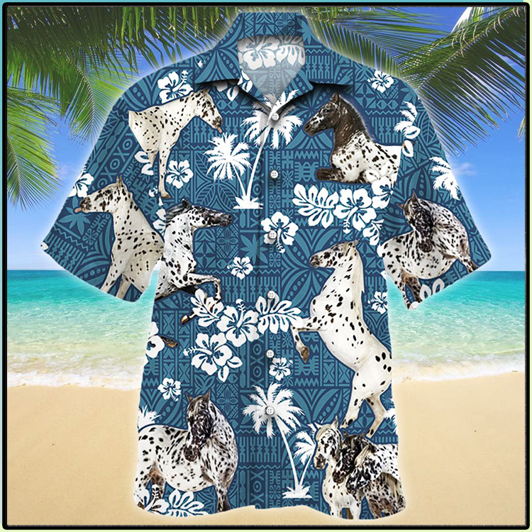 Appaloosa Horse Blue Tribal Hawaiian Shirt 4 Appaloosa Horse Blue Tribal Pattern Hawaiian Shirt2