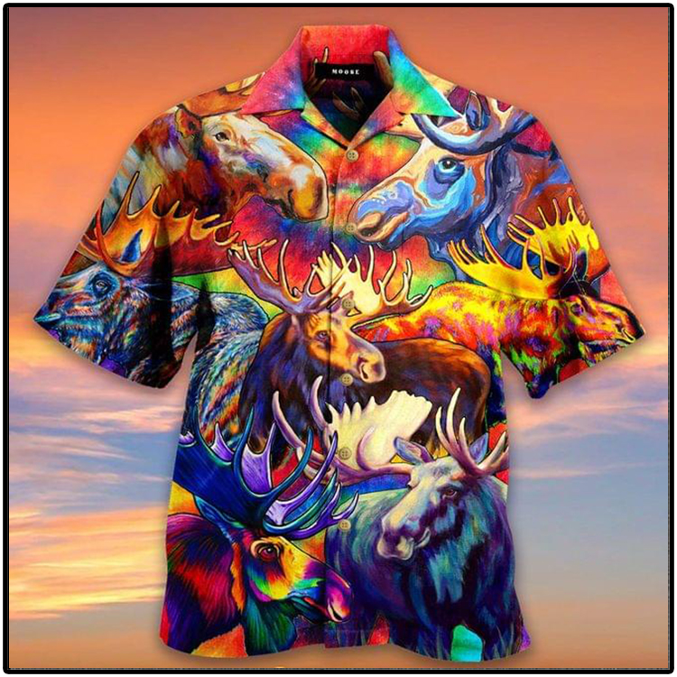 Reindeer Colorful Hawaiian Shirt 3 Reindeer Hawaiian Shirt1
