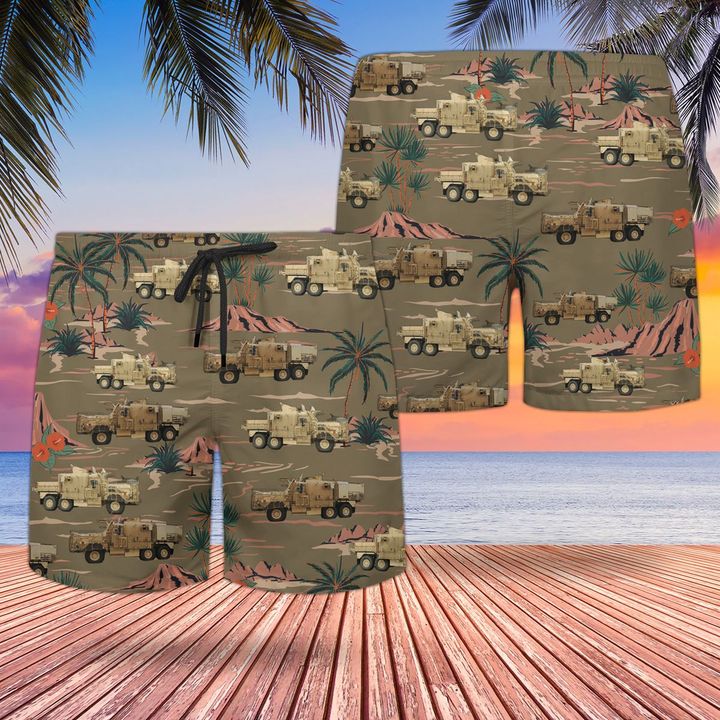 British Army Wolfhound Tactical Support Vehicle Hawaiian Shirt and short 4 2 British Army Wolfhound Tactical Support Vehicle Hawaiian Shirt and short 2
