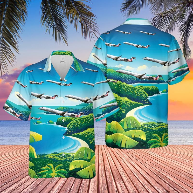 PSA Airlines Bombardier CRJ 900LR Hawaiian Shirt