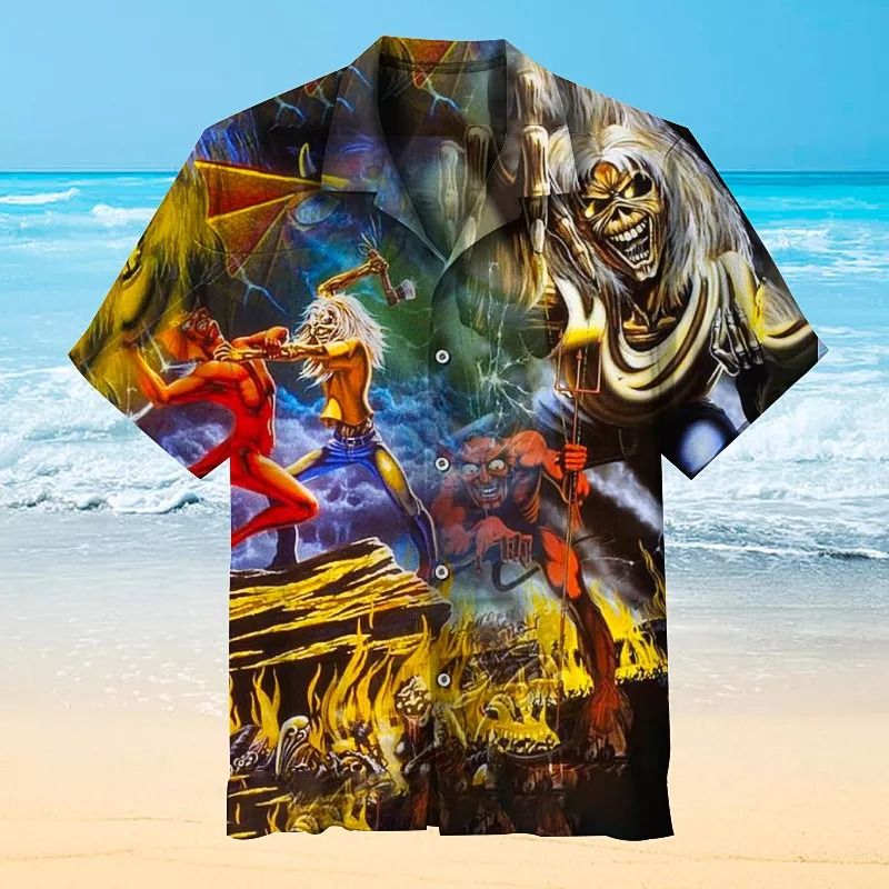 6 Iron Maiden Pattern Hawaiian Shirt 1