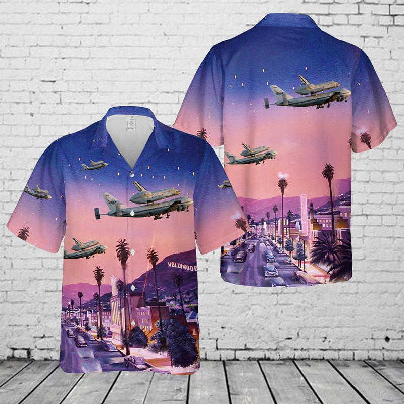 Space Shuttle Endeavour on Boeing 747 over Los Angeles Shirt Shorts