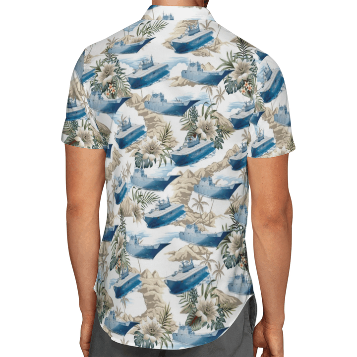 HMAS Canberra Class Landing Helicopter Dock Hawaiian Shirt And Short