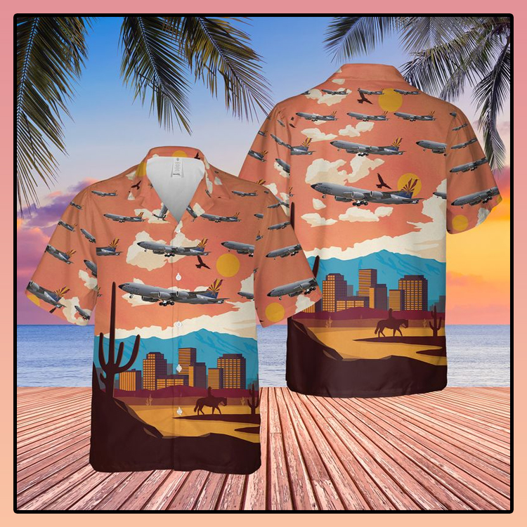 US Air Force Arizona Air National Guard Boeing KC 135R Stratotanker Hawaiian Shirt 5 US Air Force Arizona Air National Guard Boeing KC 135R Stratotanker Hawaiian Shirt2