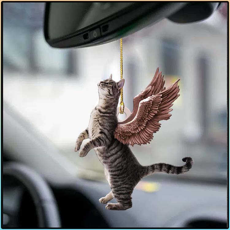 Cat Angle Wings Two Sideda Ornament3