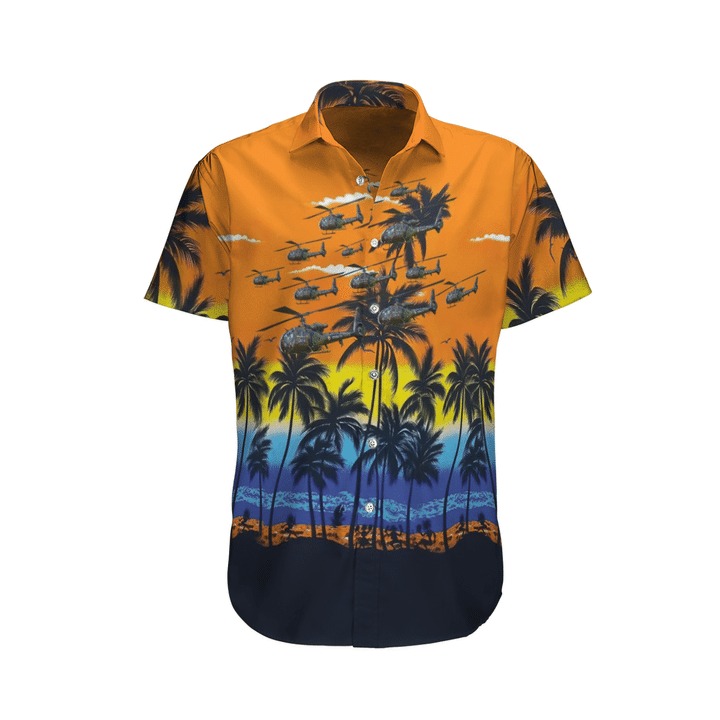 Aerospatiale Gazelle French Army Hawaiian Shirt And Shorts
