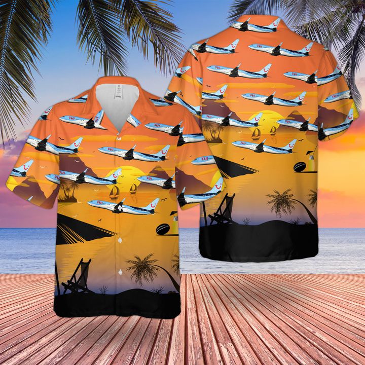 Tui fly belgium boeing 737-800 hawaiian shirt and short