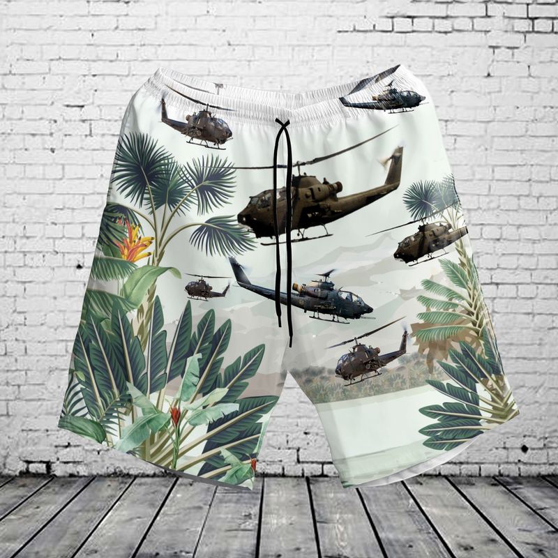 US Army AH-1F Cobra Hawaiian Shirt And Shorts - LIMITED EDITION 4 14 US Army AH 1F Cobra Hawaiian Shirt And Shorts 2