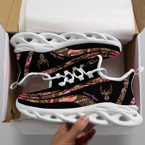 Hunting Girl Pink Camo Custom maxsoul Sneakers