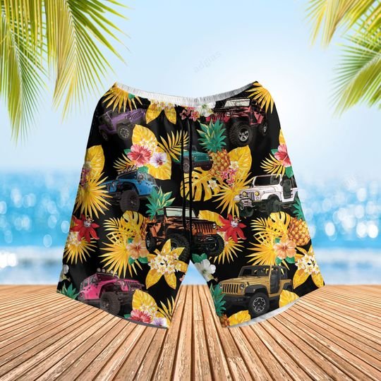 Jeep Pineapple Hawaiian Shirt And Short 3 Jeep Owners Hawaiian Shirt And Short1
