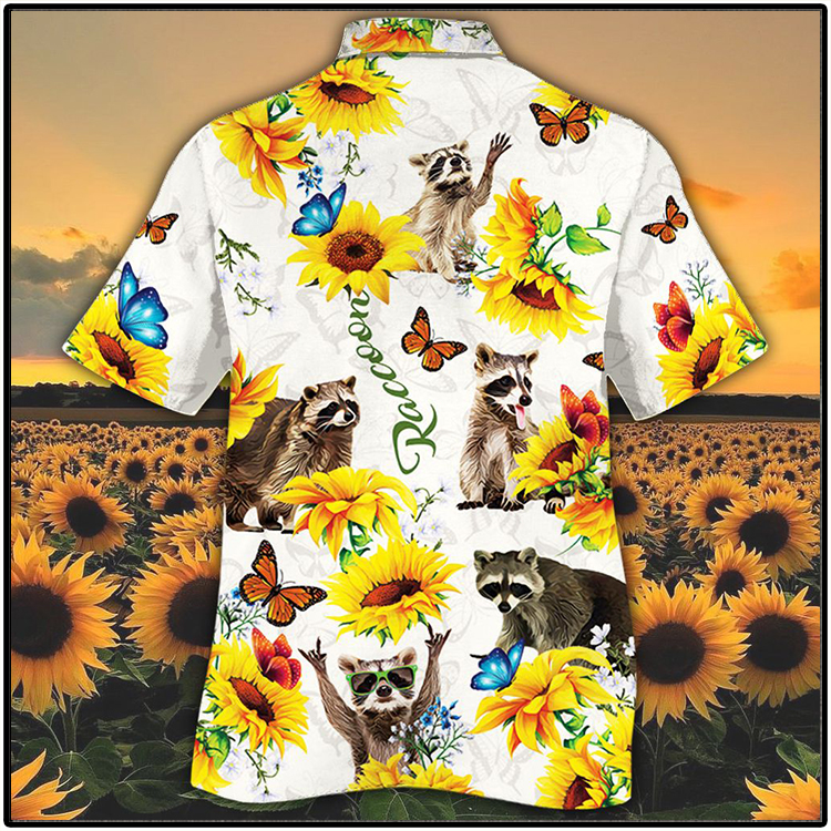 Raccoon Lovers Sun Flower Hawaiian Shirt 5 Raccoon Lovers Sun Flower Hawiian Shirt3