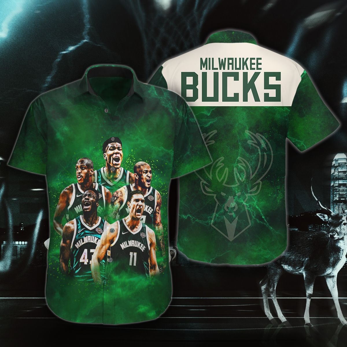 Milwaukee Bucks hawaiian shirt