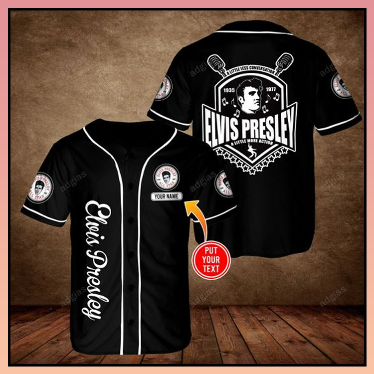 Elvis Presley A Little Less Conversation A Little More Action Custom Text Overprint Jersey – LIMITED EDITION 4 21 Elvis Presley A Little Less Conversation A Little More Action Custom Text Overprint Jersey 2