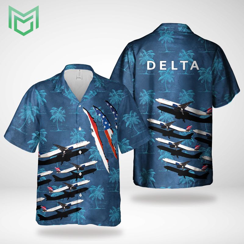Delta Air Lines Airbus A330-941N Hawaiian Shirt 11 18 Delta Air Lines Airbus A330 941N Hawaiian Shirt 1