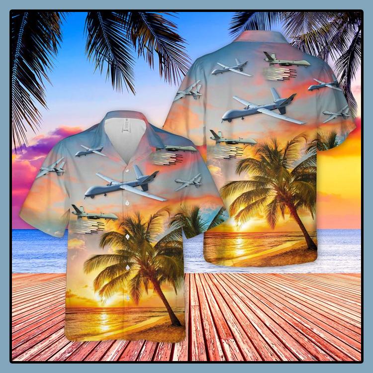 US Air Force General Atomics MQ 9 Reaper Hawaiian Shirt 3 US Air Force General Atomics MQ 9 Reaper Hawaiian Shirt4