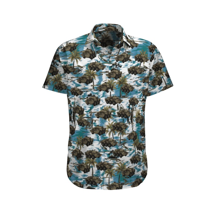 Blue Amx 10 Rc French Army Hawaiian Shirt And Shorts