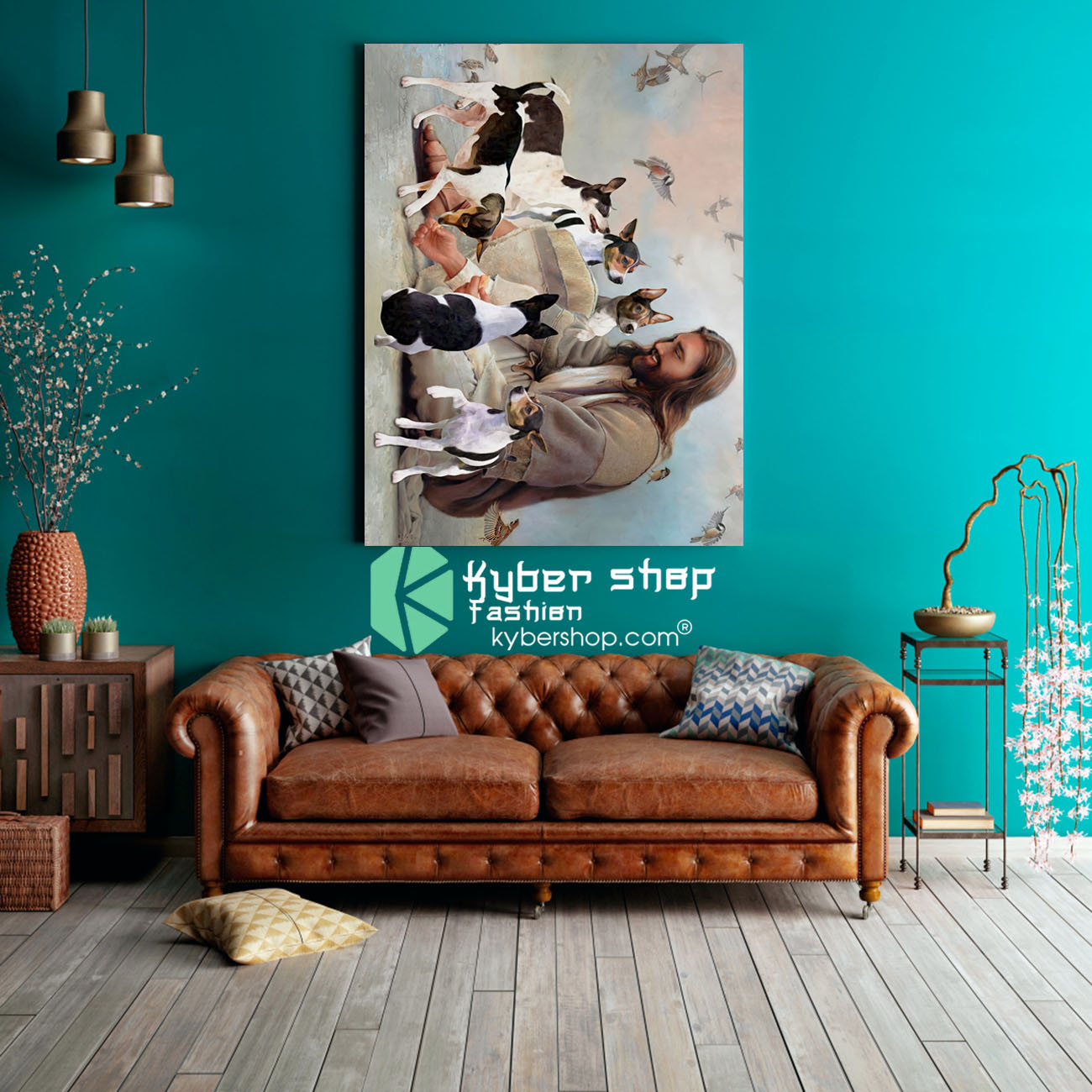 God surrounded by Rat Terrier angels Poster 3 1