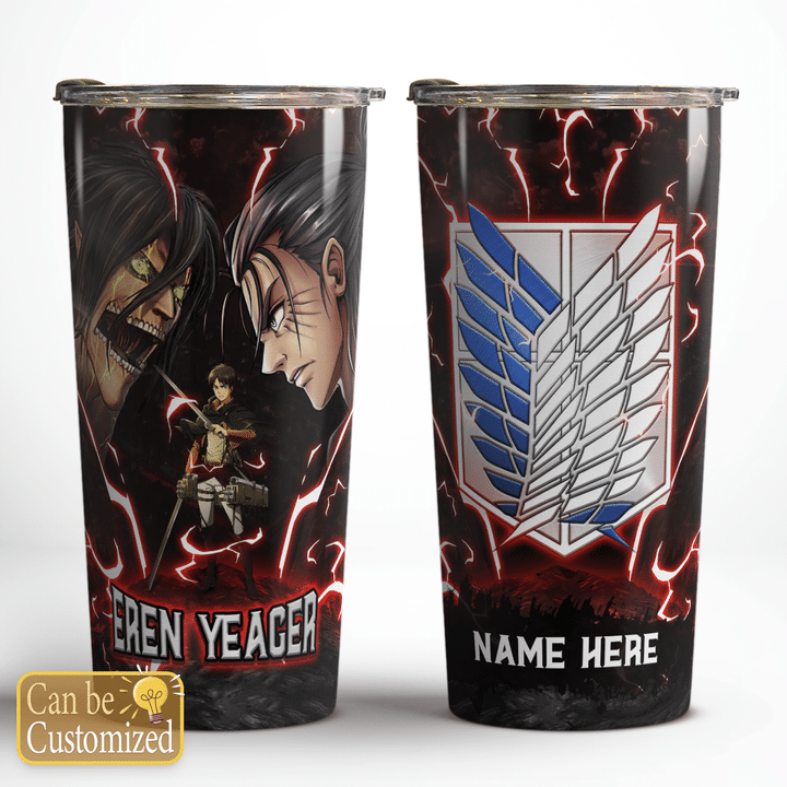 Eren Yeager Attack on Titan Custom Name Tumbler 3 22 Eren Yeager Attack on Titan Custom Name Tumbler 2