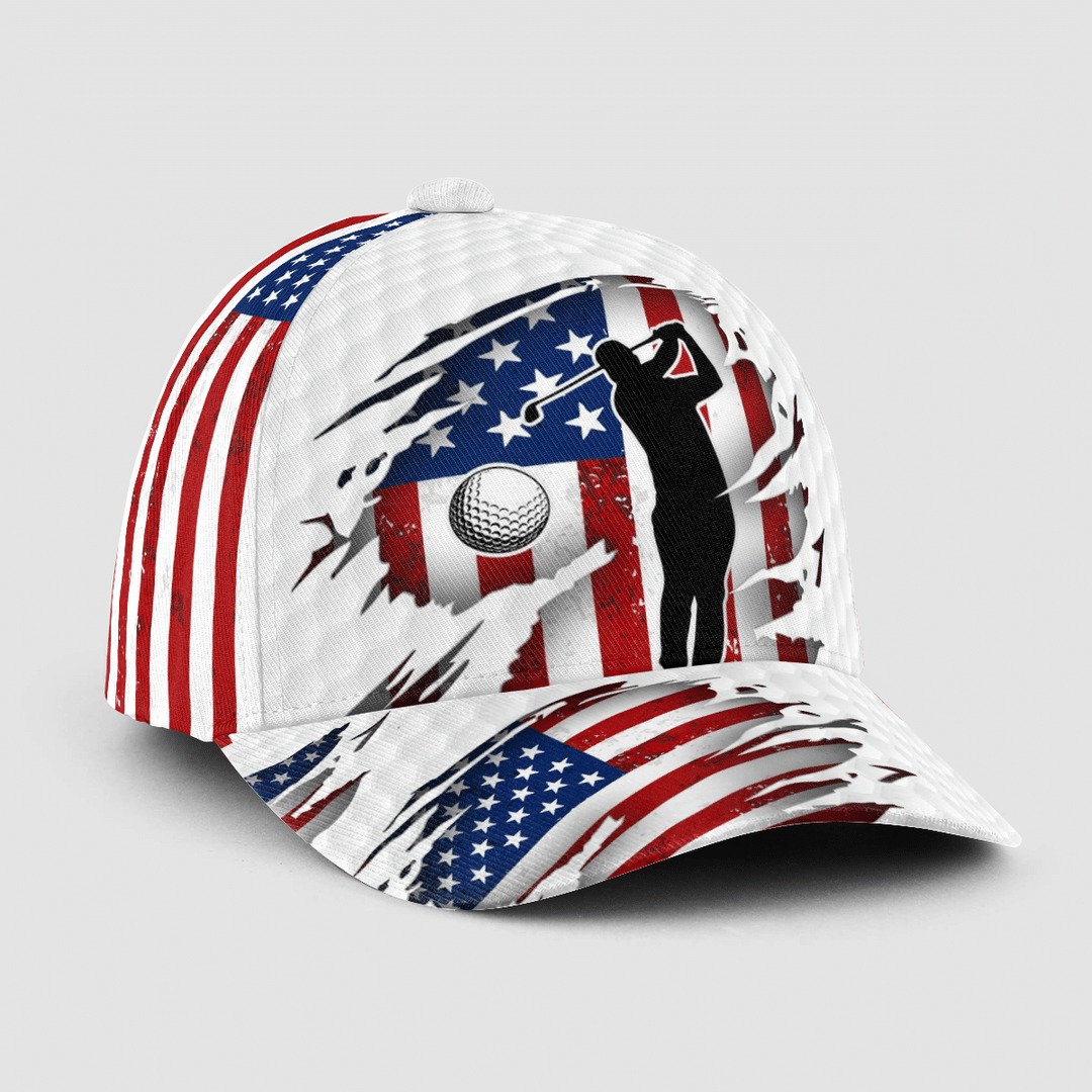 American Flag Golfer Cap