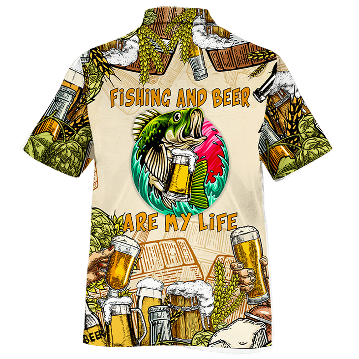 Fishing And Beer Are My Life Hawaiian Shirt And Short 3 Fishing And Beer Are My Life Hawaiian Shirt And Short