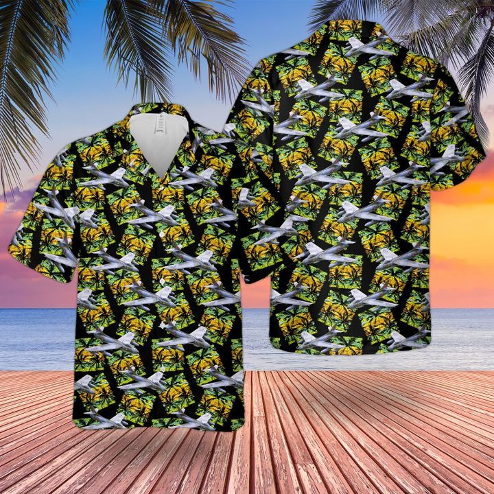 Raf Historical Hawker Hunter Hawaiian Shirt and short