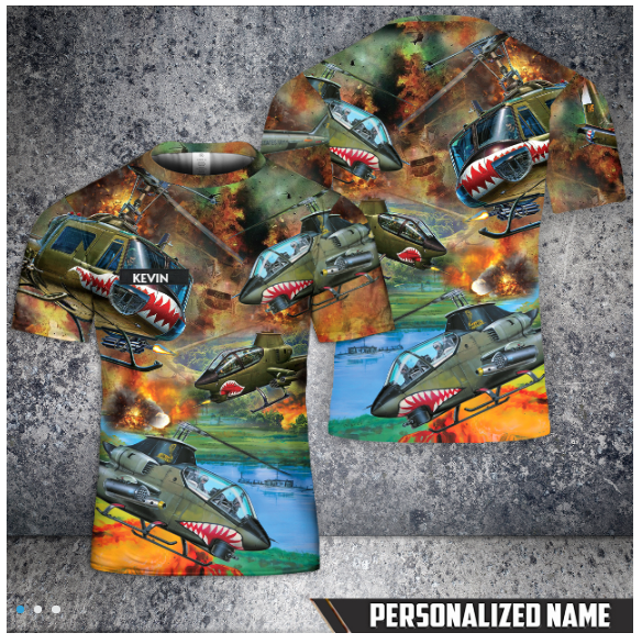 Custom Name United States Army Huey Cobra Helicopter T-Shirt - LIMITED EDITION 11 19 Custom Name United States Army Huey Cobra Helicopter T Shirt 1