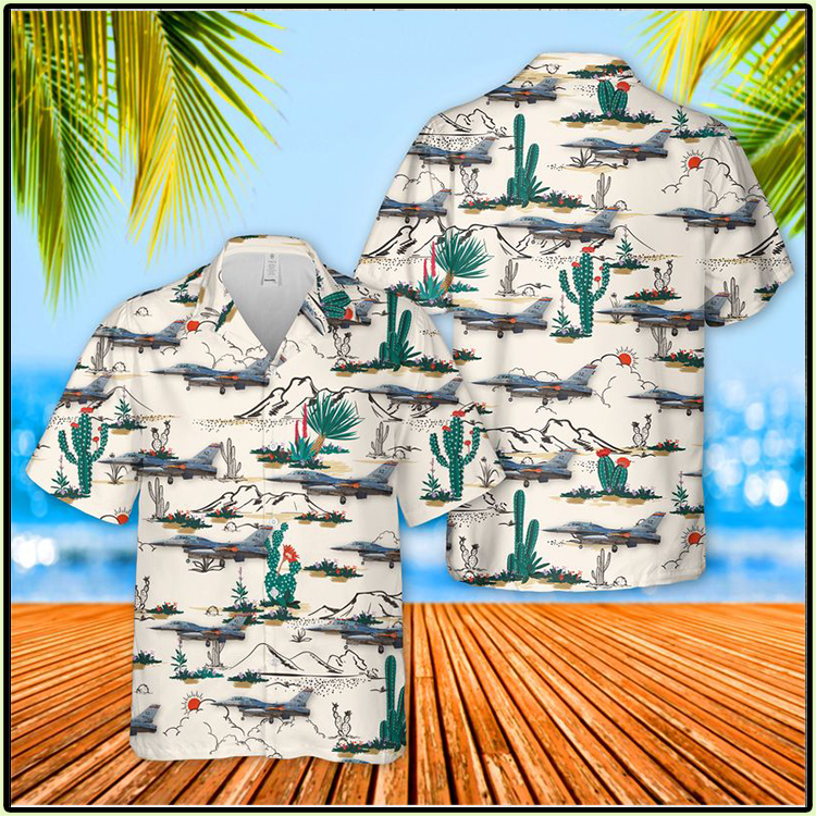 Arizona Air National Guard Fighter Wing Hawaiian Shirt And Short 4 Arizona Air National Guard 162nd Fighter Wing General Dynamics F 16D Block 42A Fighting Falcon 88 0156 Hawaiian Shirt2