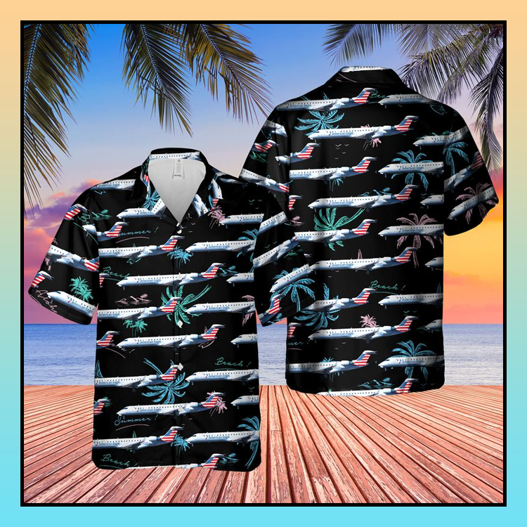 American Eagle Bombardier CRJ-701ER or CL-600-2C10 Hawaiian Shirt – LIMITED EDITION 5 23 American Eagle Bombardier CRJ 701ER CL 600 2C10 Hawaiian Shirt 3