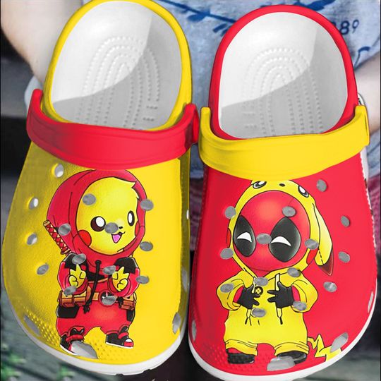 Baby Deadpool and Pikachu crocs clog crocband