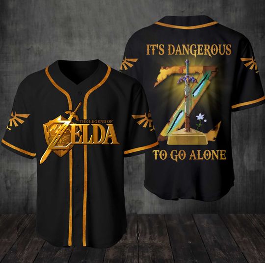 4 The Legend of Zelda Its Dangerous To Go Alone Baseball Jersey Shirt 1