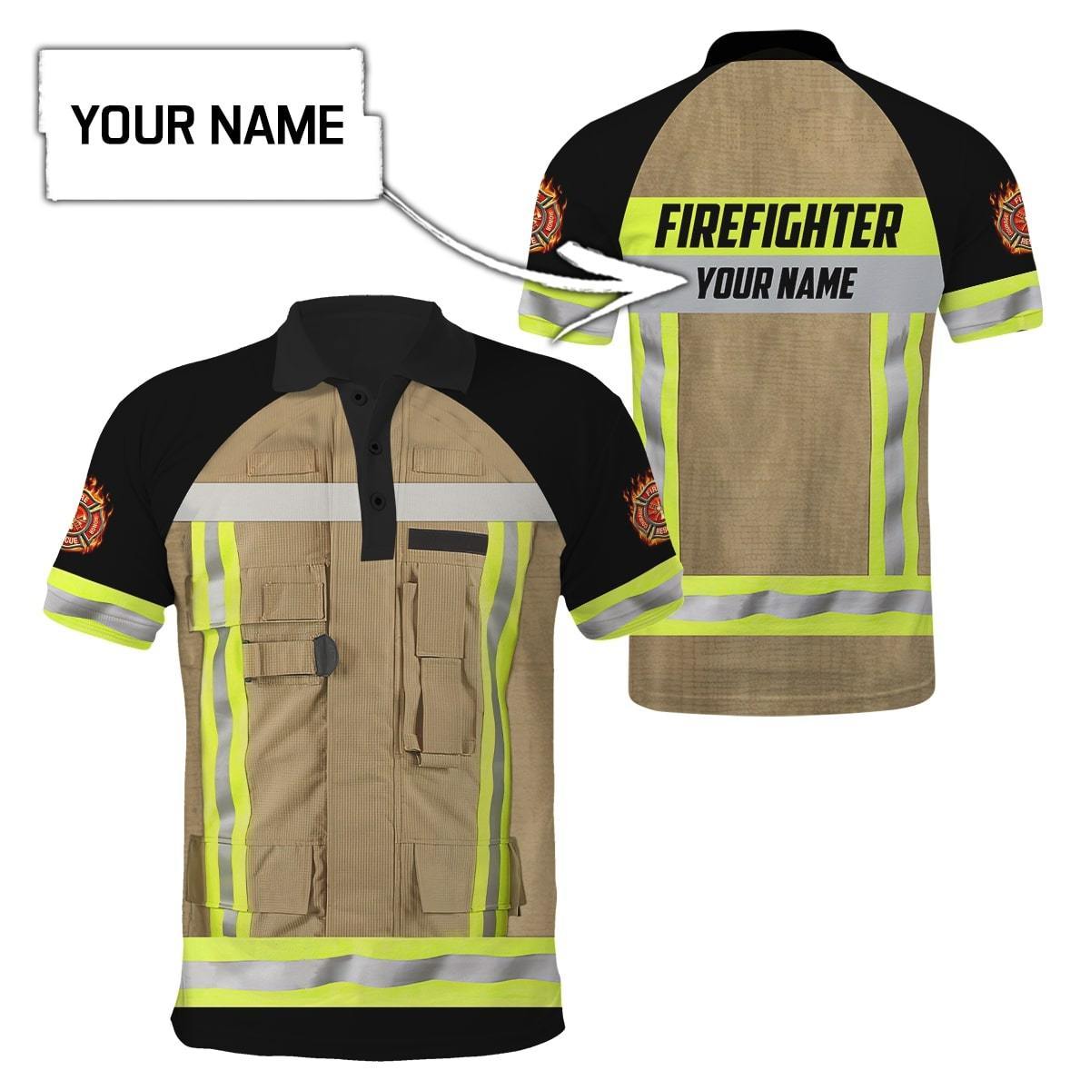 Fire honor rescue courage firefighter custom name hoodie and shirt 1