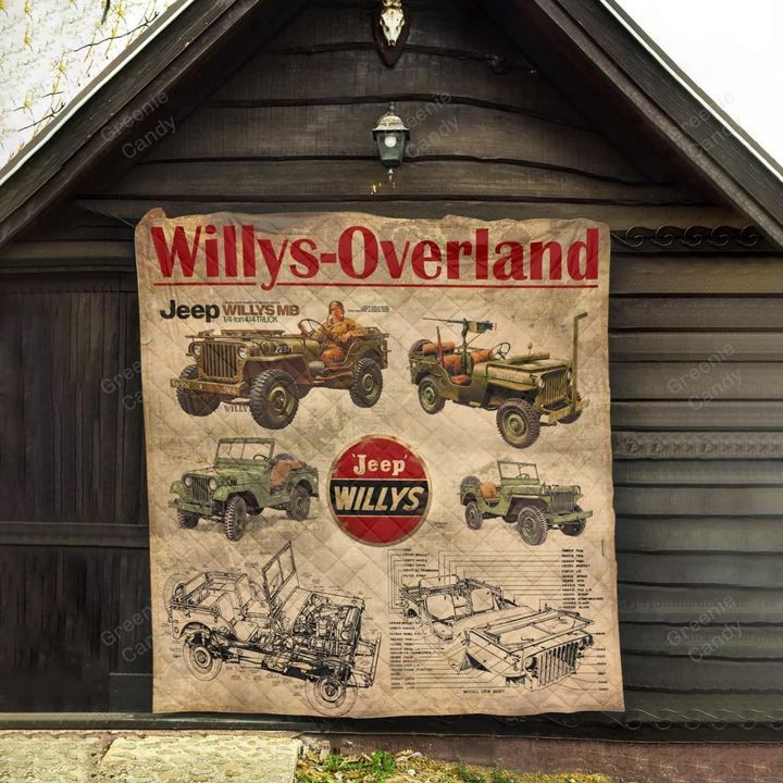 Jeep willys overland vintage blanket 1