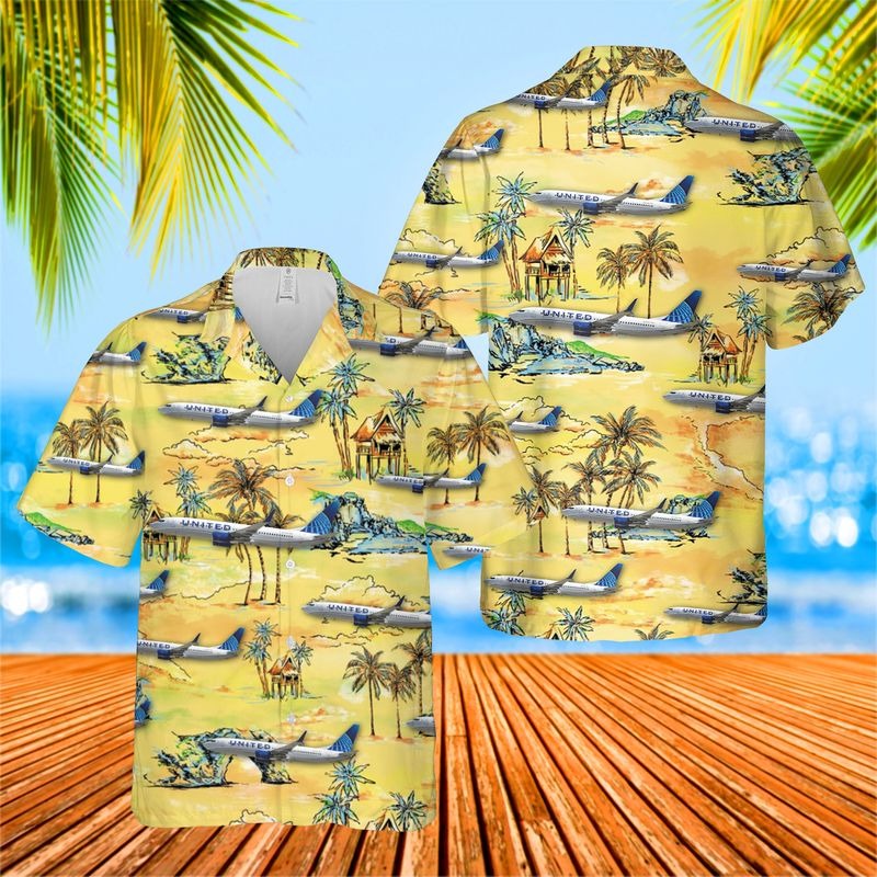 United Airlines Boeing 737 824 Hawaiian Shirt 1