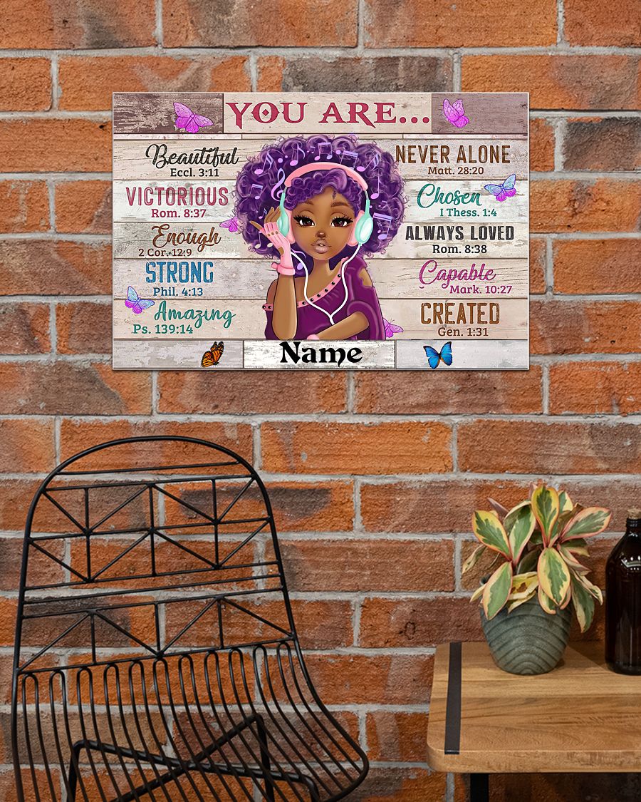 You Are Beautiful Vitorious Enough Strong Amazing Never Alone Chosen Always Loved Capable Created Custom Name 3 1