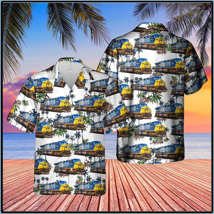 Transportation GE AC6000CW Locomotive Hawaiian Shirt 3 Transportation GE AC6000CW Locomotive Hawaiian Shirt1