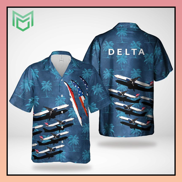 Delta Air Lines Airbus A330-941N Hawaiian Shirt 4 18 Delta Air Lines Airbus A330 941N Hawaiian Shirt 2