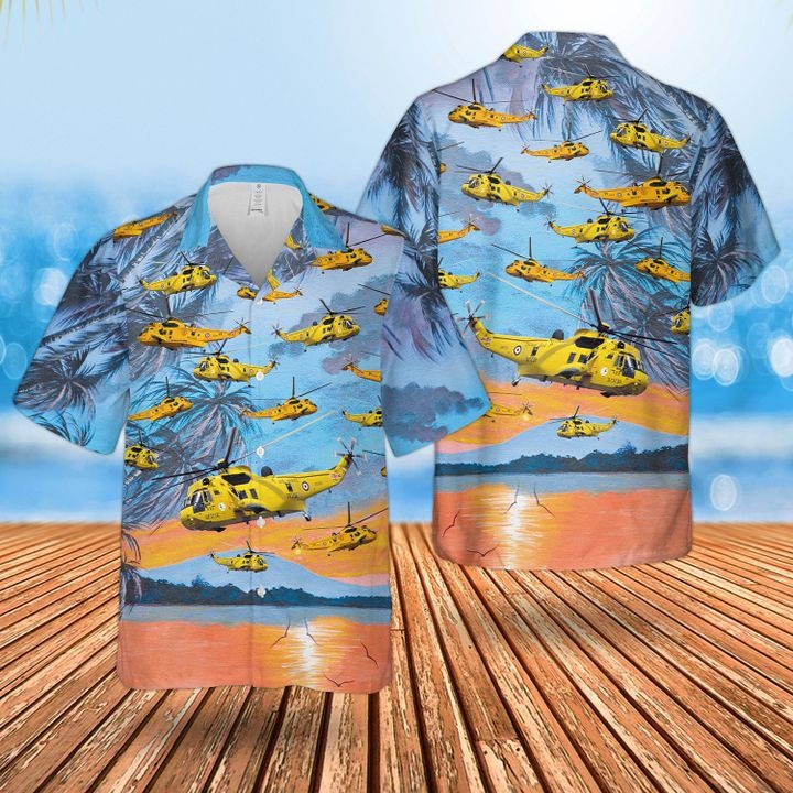 Raf Westland Sea King Har3 Hawaiian Shirt and short