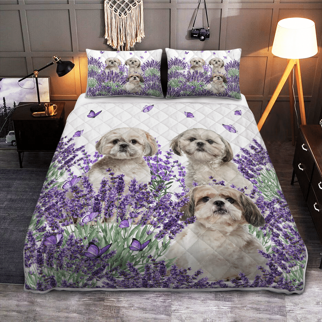 Shih Tzu Lavender Quilt1 1