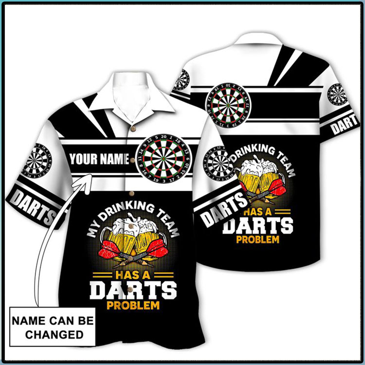 My Drinking Team Has A Darts Problem Custom Name Hawaiian Shirt3