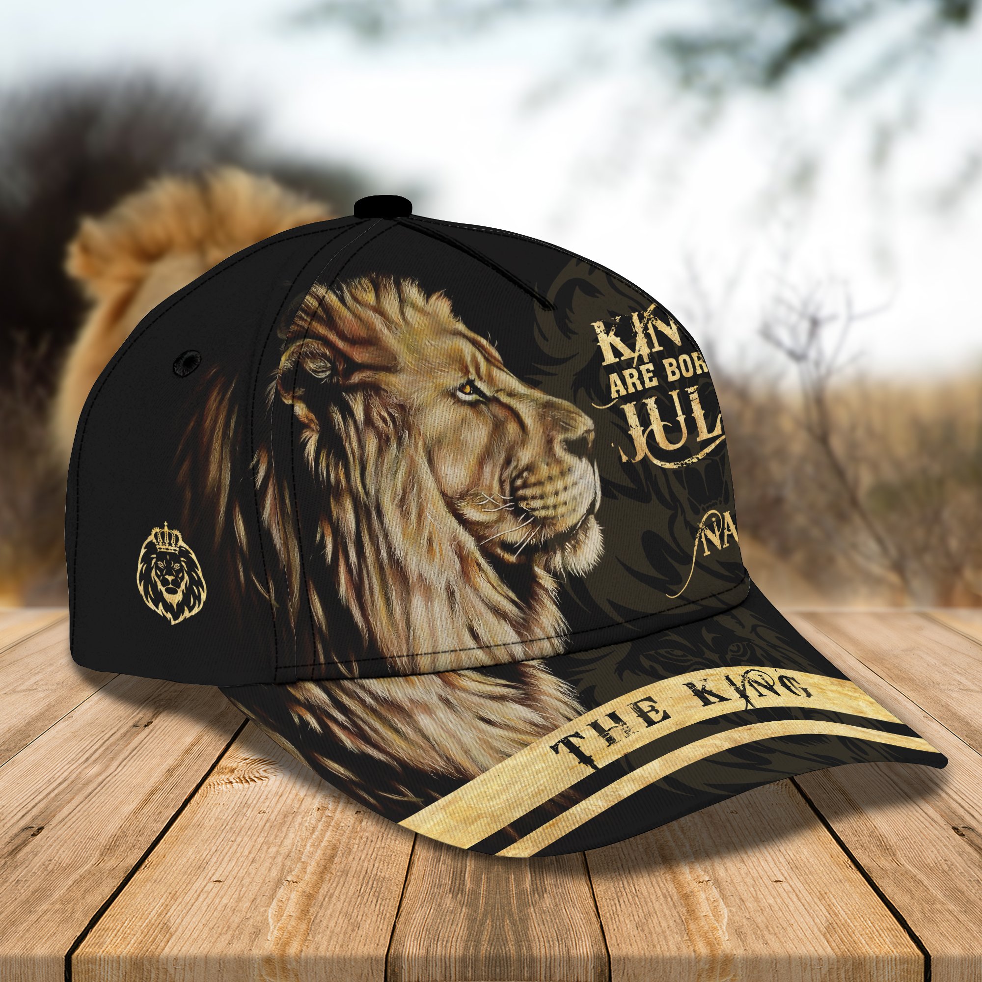 Lion Kings Are Born In July Custom personalized Name Cap 3 Lion Kings Are Born In July Custom Name Cap1