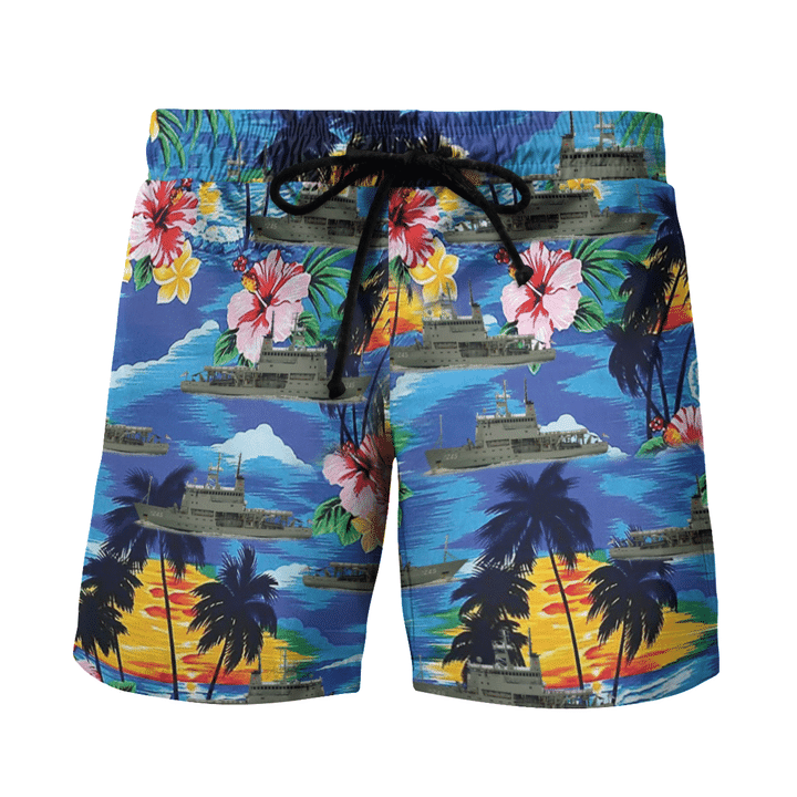 HMAS Leeuwin Australian Navy Hawaiian Shirt And Short