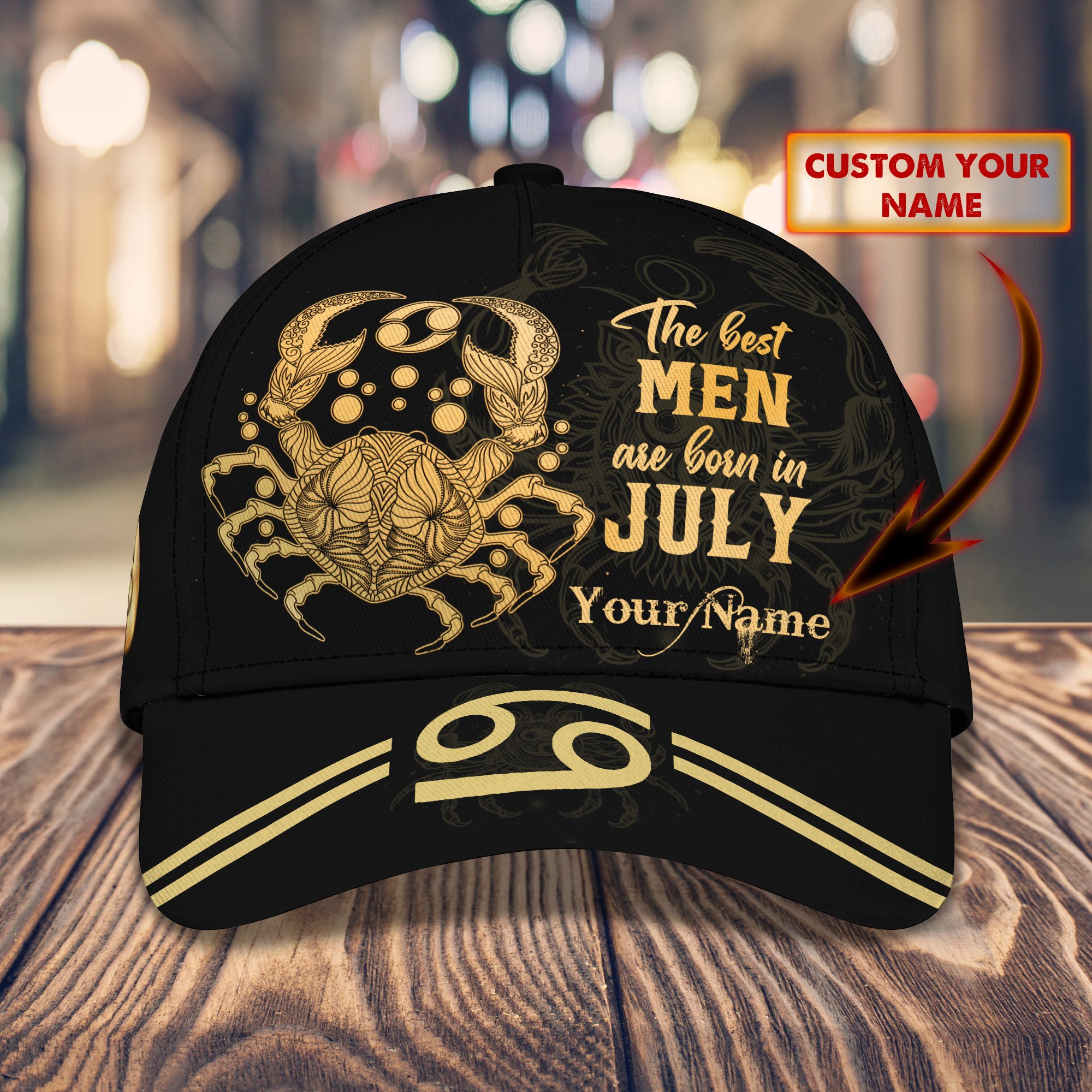 7 Cancer The Best Men Are Born In July Personalized Name Cap 1