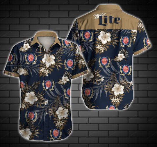 Miller Lite Hawaiian Shirt 3 21 Miller Lite Hawaiian Shirt 2