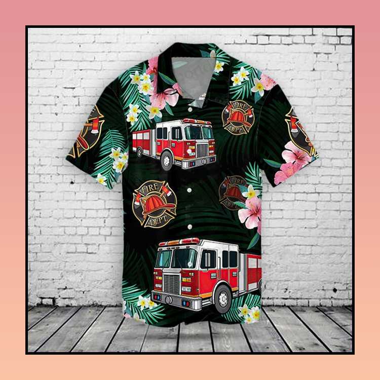 Fire Truck Hawaiian Shirt 4 16 Fire Truck Hawaiian Shirt 2