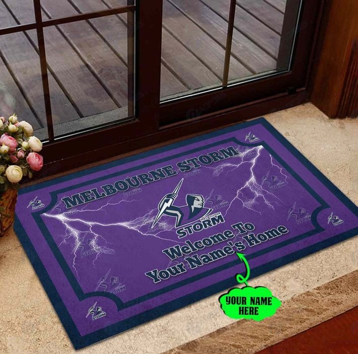 Melbourne Storm Personalized welcome to home Doormat 1 Melbourne Storm Personalized welcome to home Doormat