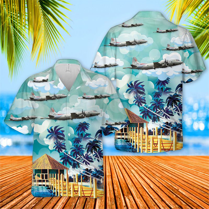 Portuguese Air Force Lockheed P 3C Orion Hawaiian Shirt.
