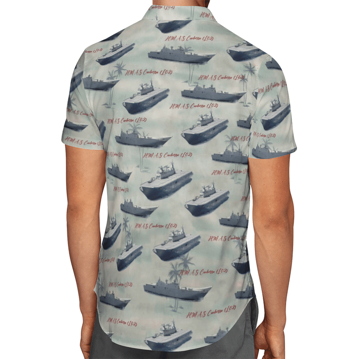 HMAS Canberra Australian Navy Hawaiian Shirt And Short